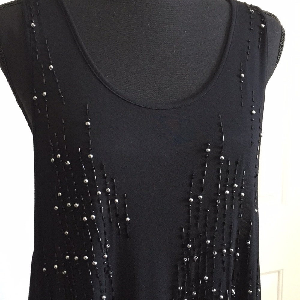 Kenar Dress Size S Black Embellished Beaded Sleeveless